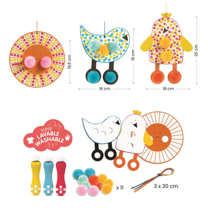 Des Points et des pompons Dans le ciel