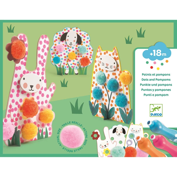 Des Points et des pompons Dans l'herbe