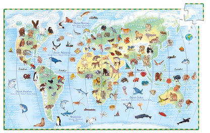 Puzzle Tiere der Welt 100 Teile (inkl. Buch)