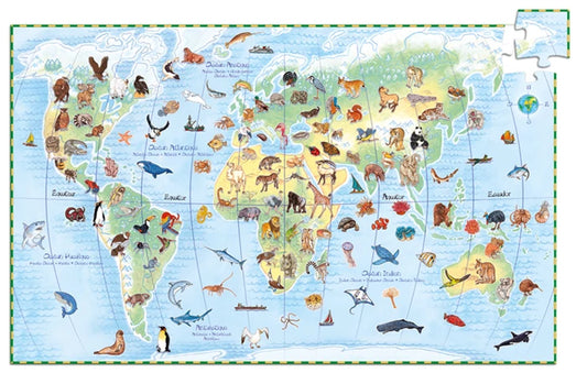 Puzzle Tiere der Welt 100 Teile (inkl. Buch)