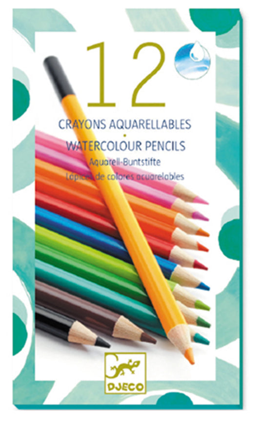 12 Crayons aquarellables
