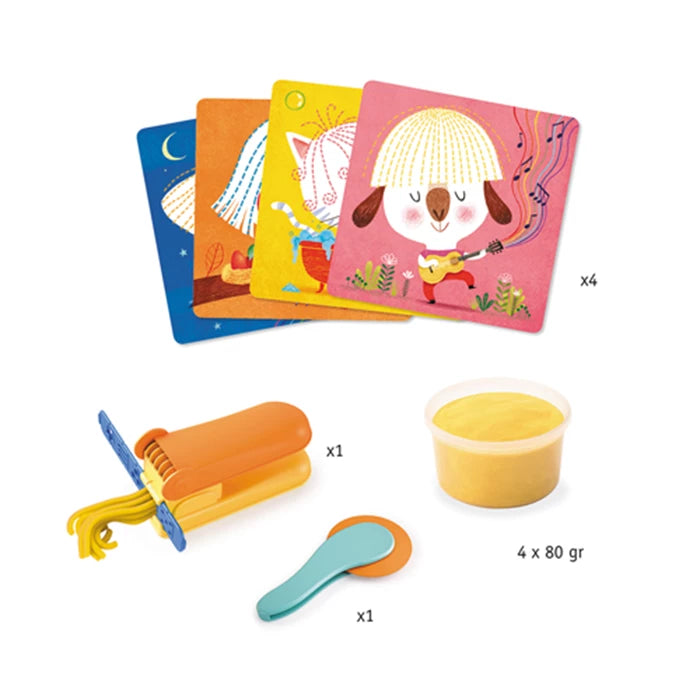 Pâte à modeler Bouclettes et cheveux raides