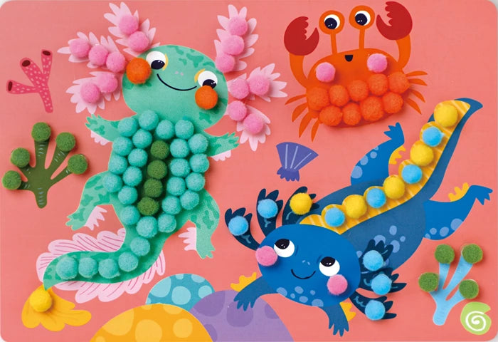 Art der Pompons Axolotl