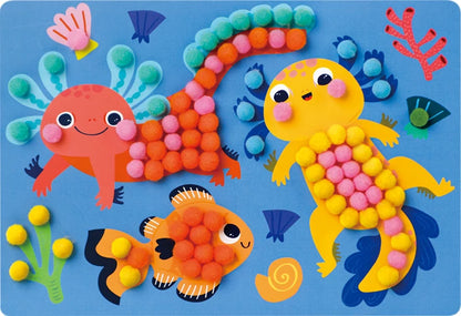Art der Pompons Axolotl