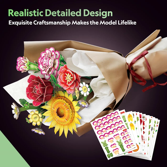 Puzzle 3D Bouquet de fleurs Mix 285 pcs