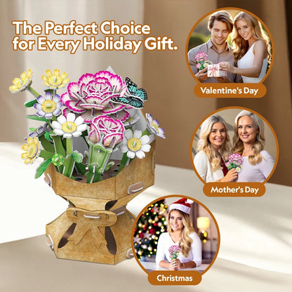 Puzzle 3D Pot d'œillets 134 pcs