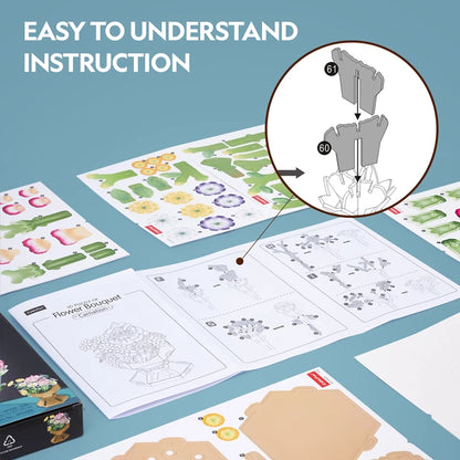 Puzzle 3D Pot d'œillets 134 pcs