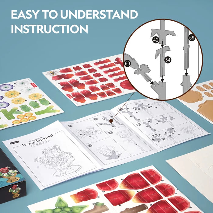 Puzzle 3D Pot de roses 120 pcs