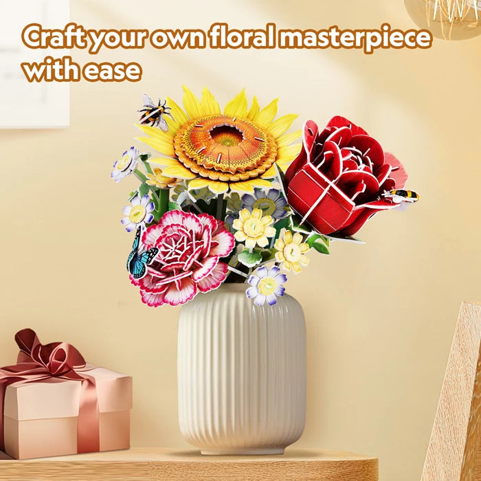 Puzzle 3D Pot de roses 120 pcs