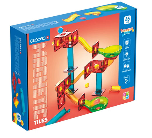 Circuit à billes avec tuiles magnétiques