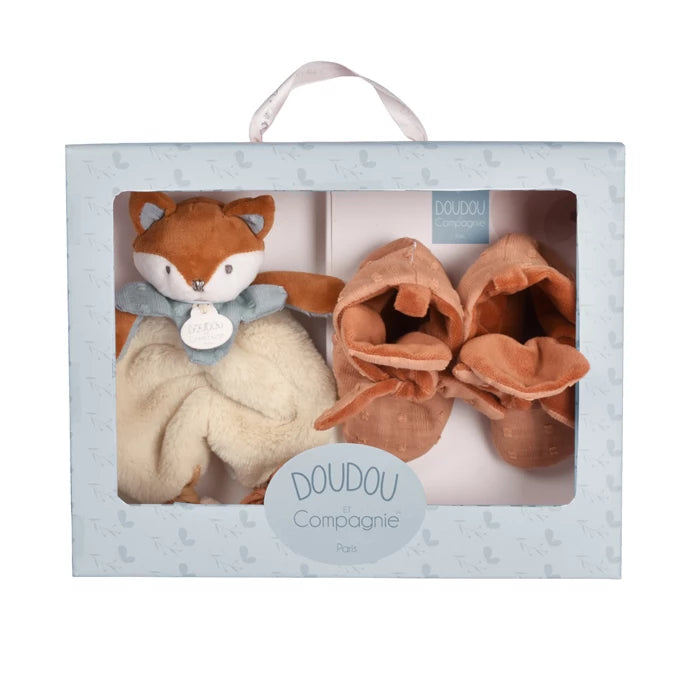 Confezione Regalo Nascita "Timo": Doudou e Scarpine