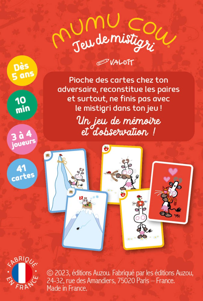 Jeu De Cartes : Mumu Cow Mistigri Chat Alors ! (Französische Version)