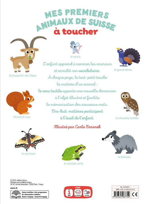 Mes premiers animaux de Suisse à toucher (Französische Version)