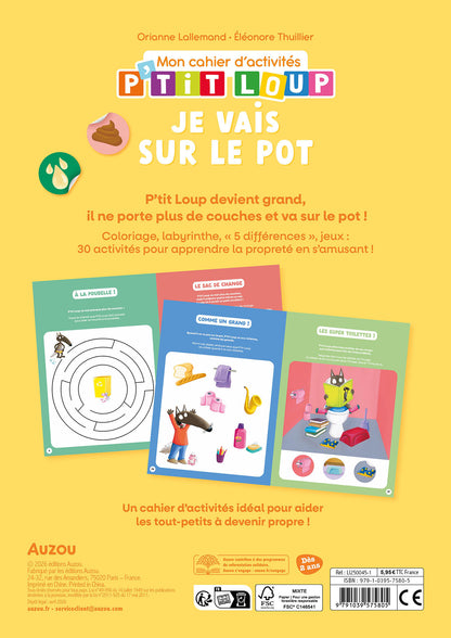 Mon Cahier D'activités P'tit Loup - Je Vais Sur Le Pot (Französische Version)