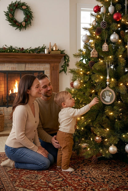 Pallina di Natale impronta del bambino