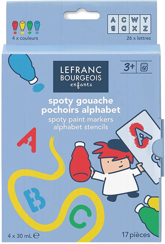 Schablonenalphabet - Gouache