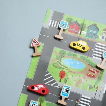 18-teiliges Straßenschild-Spielset