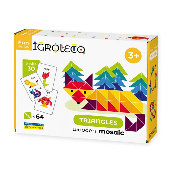 Mosaico in Legno Triangoli 64 pz.