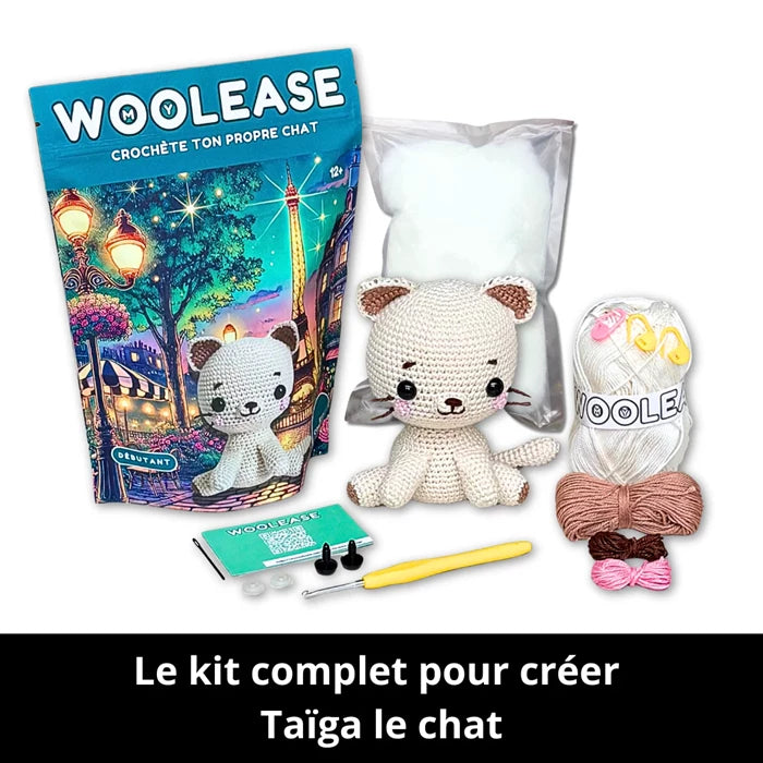 KIT CROCHET TAÏGA LE CHAT (FR)