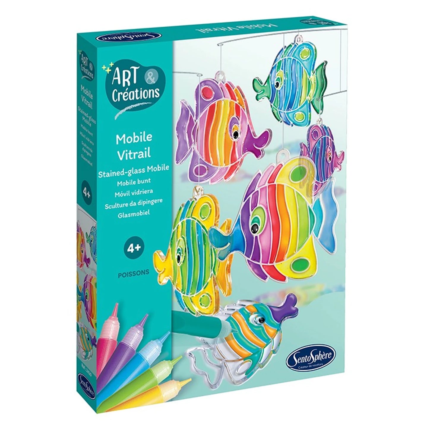 Pesci in vetro colorato mobile