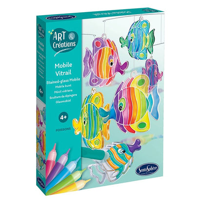 Pesci in vetro colorato mobile