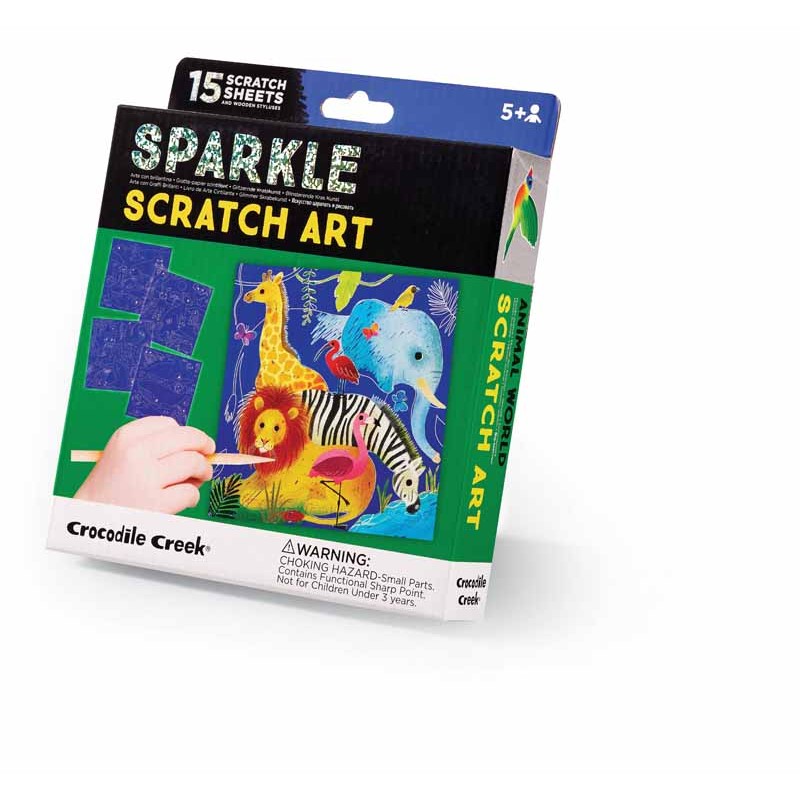 Carte à grater le monde animal