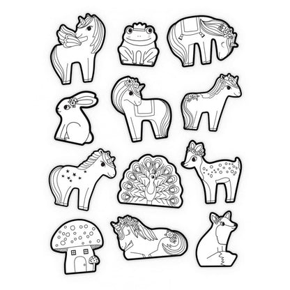 Autocollants à colorier Licornes