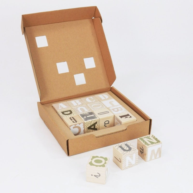 Cubes Alphabet - Couleurs terre