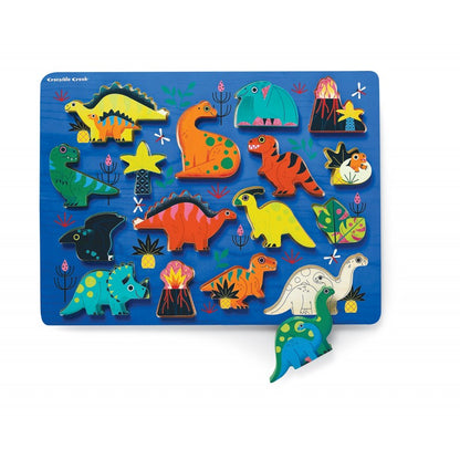 2-in-1 Holzpuzzle - Dinos