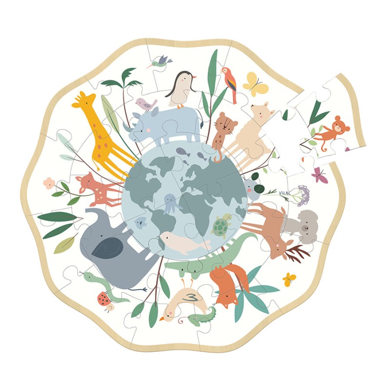 Puzzle rotondo Le Monde 24 pz