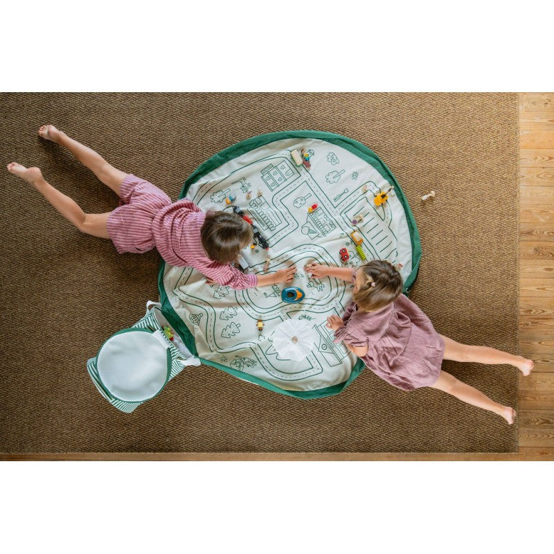 Soo tapis de jeu & panier à jouets roadmap
